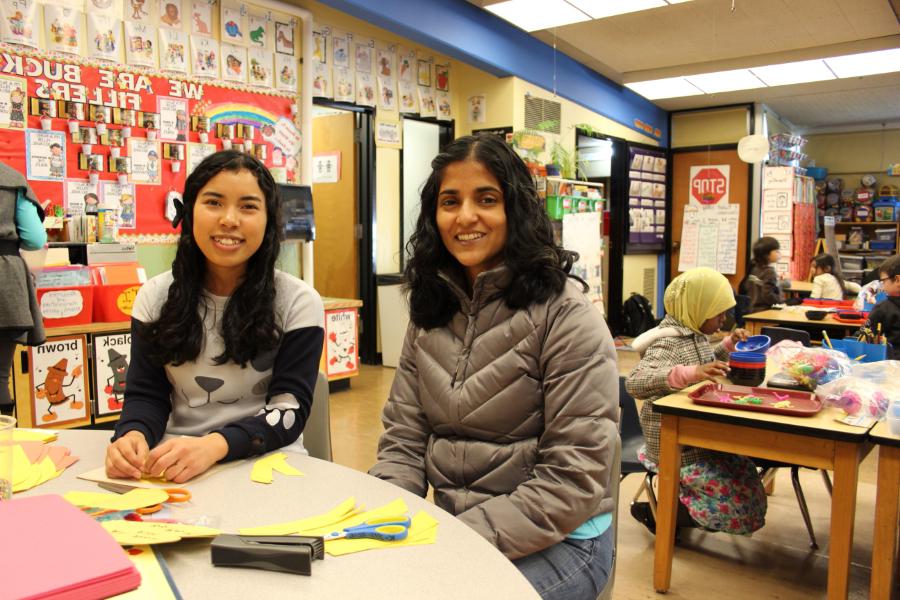Volunteers in the classroom